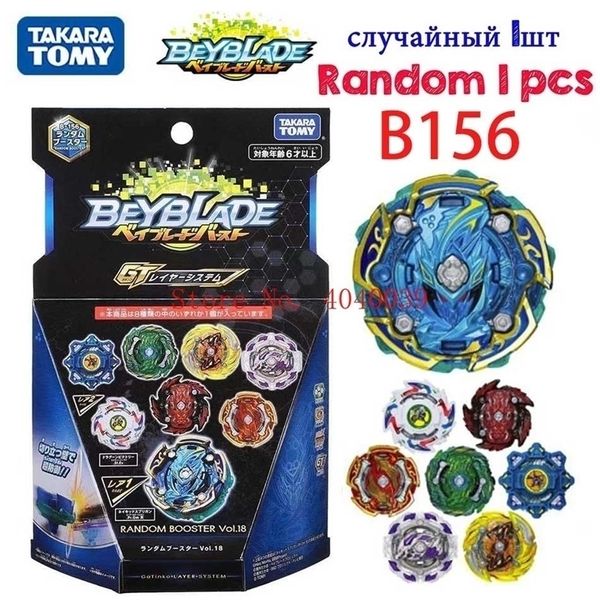 Spinning Top original Tomy Beyblade Burst GT B156 Ataque e Explode Série Case Random Style Bayblade B156 Coleção de brinquedos meninos 220921