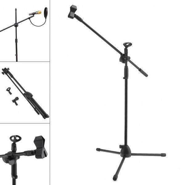 Profissional Swing Boom Floor Metal / Microfone Stand Microfone Stand Ajuste Tripé