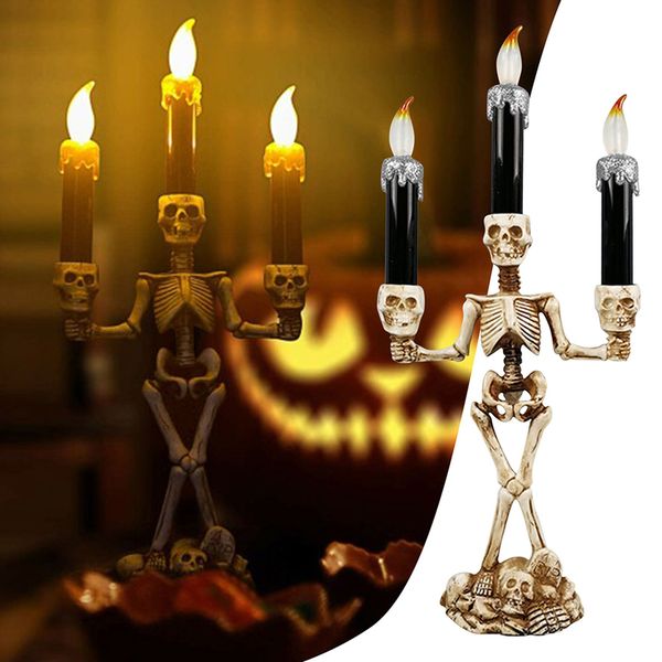 Outras festa festivas fornecem luzes de velas para o Halloween Ghost Hand Smoke Free Holding Lamp Electronic Growing Decoration for Home 220922