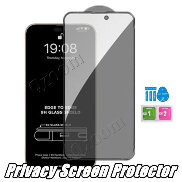Premium AA Privacy Antipy Spy Temdered Glass Protector для iPhone 14 Pro Max 14plus 13 12 Mini 11 XR XS 6 7 8 Plus
