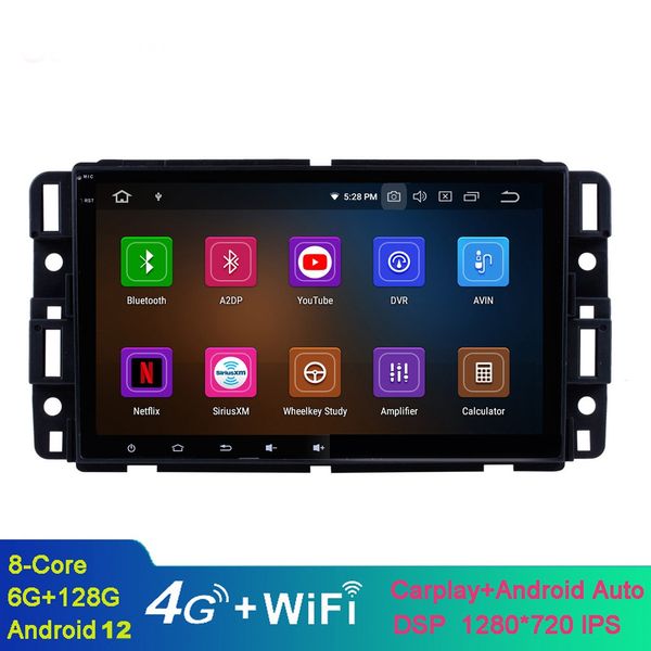 Sistema de navegação GPS para vídeo Android para GMC Yukon 2007-2011 Rádio com 8 polegadas HD Touchscreen Music Bluetooth WiFi