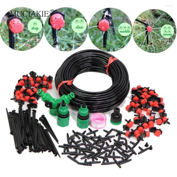 Equipamentos de rega Muciakie 5-50m 4/7mm de kits de jardim de 4/7mm de kits ajustáveis ​​Irrigação por gote