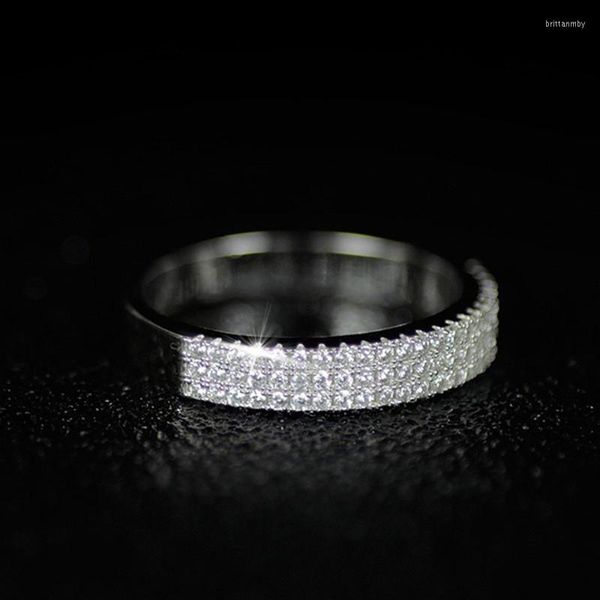 Clusterringe 925 Silber Diamant für Frau Paar Verlobungsring Schmetterling Hochzeit Nasenschmuck Silikon Luxus
