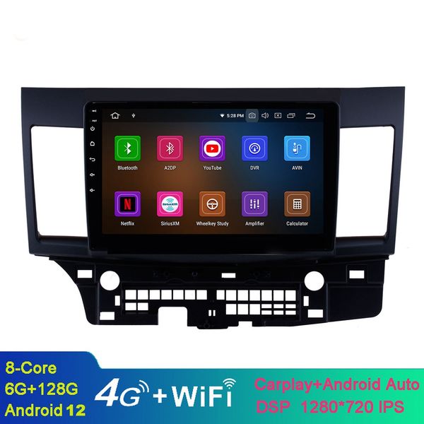 Lettore multimediale video per auto touchscreen Android per Mitsubishi Lancer 2007-2015 con navigazione GPS WiFi Bluetooth