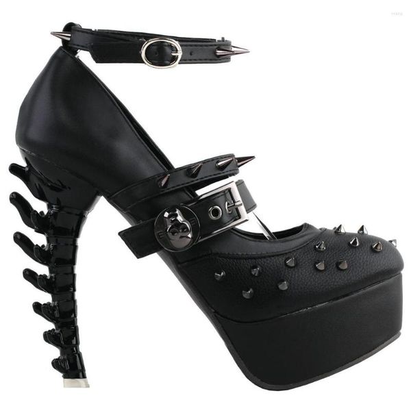 Dress Shoes LF80698 SHOW STORIA PUNK PUNK SPIKE STRAPCH CANNO MARY-Jane Gladiator Platform Teli Pompe