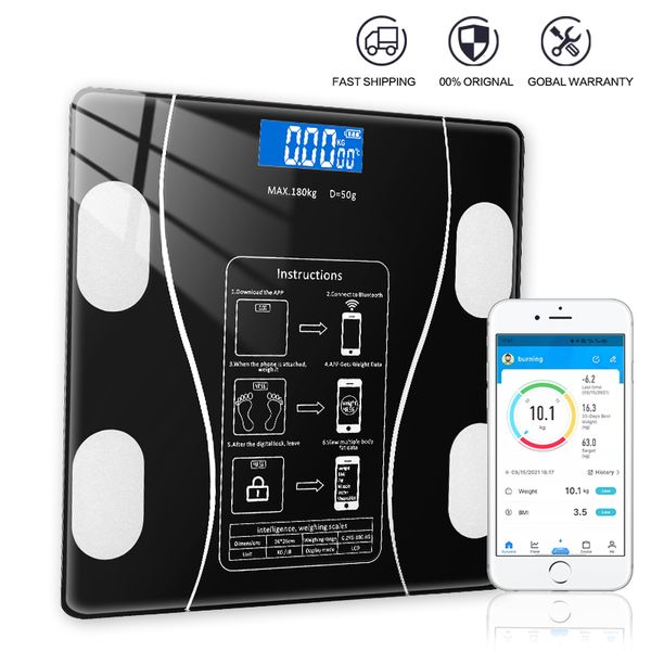 Körpergewichtswaage Bluetooth Fat Wireless Badezimmerboden Smart Electronic Digital Balance Composition Analyzer Smartphone App 220922