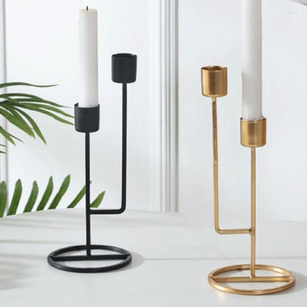 Titulares de vela Iron Candlestick Stand Velas Titular de estilo moderno para decoração de decoração de casamentos de casamentos decoração de mesa de restaurante