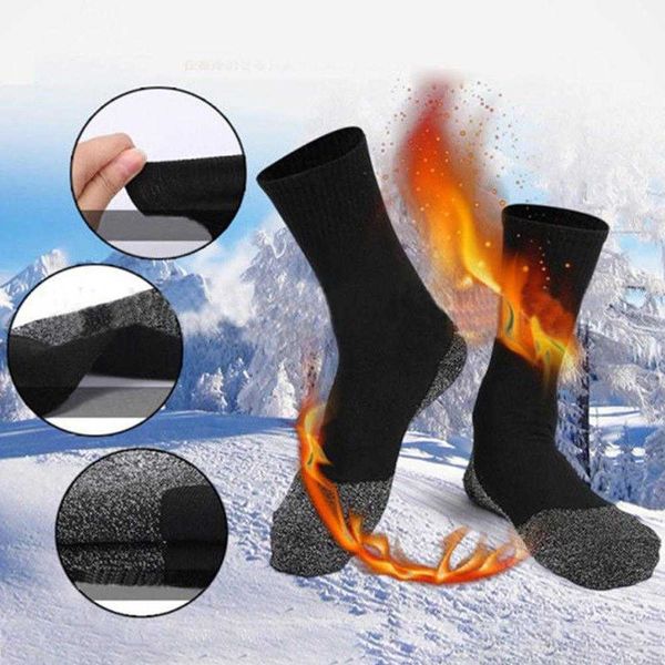 Calzini da uomo Outdoor Inverno Autoriscaldamento Riscaldato Scarpone termico unisex Piedi caldi Comfort Salute Protezione termica Escursionismo Sport donna Y2209