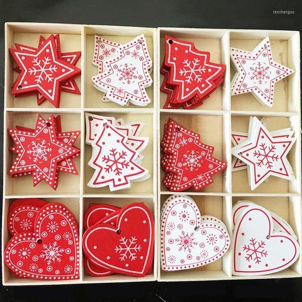 Decorações de Natal 10pcs/conjunto Ornamento Star Bell Heart Xmas Hanging Decor for Party