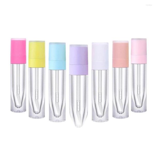 Garrafas de armazenamento por atacado 10/100pcs 5ml tubos de brilho labial vazios misturam tampas de cor 8 ml de lipstick de batedeira de 8 ml