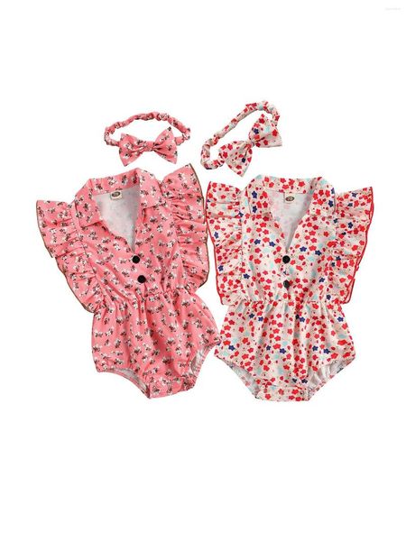 Set di abbigliamento 2022 Born Baby Ragazzini Vestito estivo per bambini Colletto tondo Senza maniche Gilet con lettera Set di pantaloncini con stampa di albero di cocco