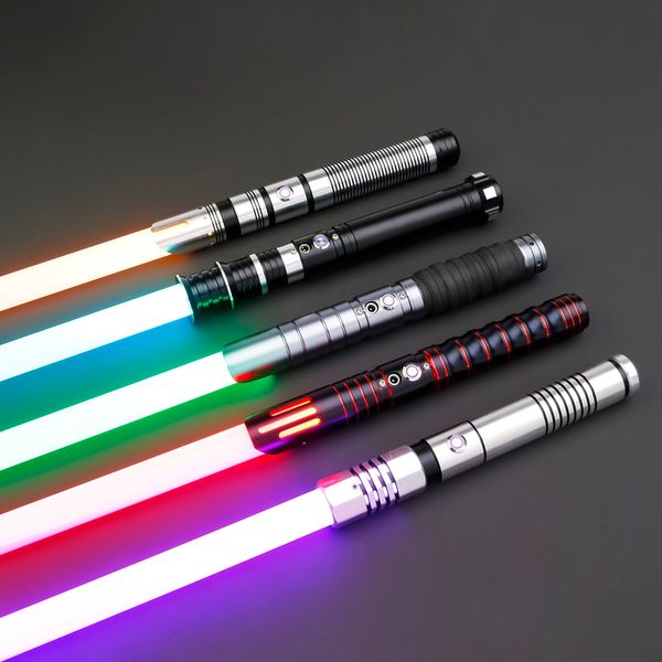 LED SWORDSGUNS Saber de luz neo pixel jedi sabre espada a laser combate blaster metal salto pc l￢mina de luz tons de presente cosplay x-trex swing sweet txq 220922