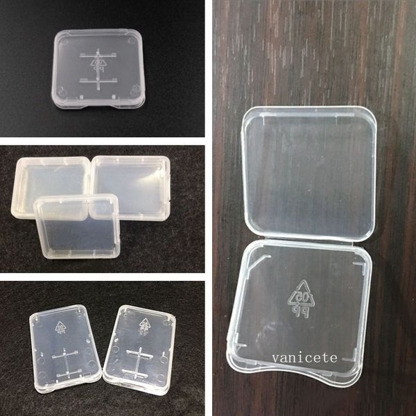 Главная 1000pcs/лот прозрачный ящики для хранения SD/SDHC Card Card Case Cash Storage Box для SD TF Cards LT047