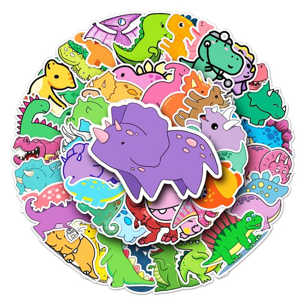 50PCS Mixed Auto Aufkleber Cartoon Dinosaurier Für Skateboard Laptop Pad Fahrrad Motorrad Helm PS4 Telefon Aufkleber Pvc Gitarre Aufkleber