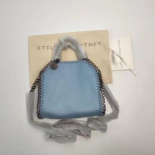 Stella McCartney Falabella Tote Bag Disigner Mini Mulher Mulher Metálica Black Sacos pequenos de compras Mulheres bolsa de couro ombro 528