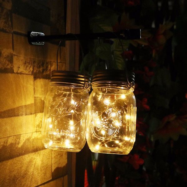 Barattolo da bottiglia a LED da giardino Luci a stringa a energia solare Decorazione natalizia Ghirlande Bottiglie Fata Luce Stringhe di filo di Natale Lampada a sospensione 1081