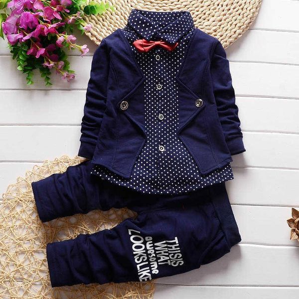 Ragazzi Imposta vestiti Bambino Autunno Primavera Tute per neonati Bambino Set di jeans in cotone Abiti per neonati Vestiti per ragazzi45pu