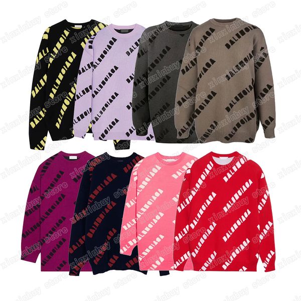 xinxinbuy Männer Designer Hoodie Sweatshirts Jacquard Brief Palme Druck Baumwolle lässig Frauen rot schwarz weiß XS-2XL