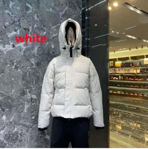 Winter Outdoor Freizeit Sport Designer Daunenjacke weiße Ente Windschutz Herren Parkas Jacken Kragen Hut warm halten echte Wolfshaut Mode klassischer Abenteuermantel 06