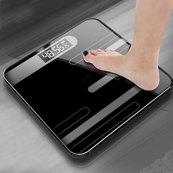 Шкала массы тела напол ванной цифровой ЖК -дисплей стеклянный интеллектуальный электронный 220922