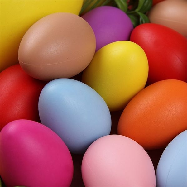 Altre forniture per feste festive colorate uovo di pasqua 40 mm di plastica dipinta fai -da -te senza cordino decorazione per la casa per bambini Regali di giocattoli fatti a mano per bambini G 220922