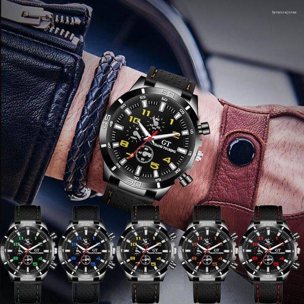 Relógios de carro relógios de carro reportagem masculina Sports Assista Top Quartz Alloy Material Fashion Gift Luxury Relogio Masculino