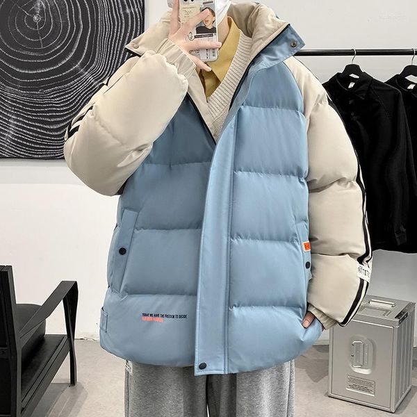 Piumini da uomo Parka da uomo 2022 Parka invernale Cappotto moda uomo Stile coreano Giacca da uomo alla moda Giacca da esterno Addensare Caldo Antivento Casual