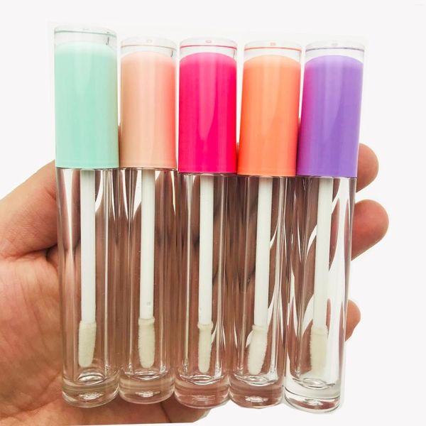 Vorratsflaschen 10/50/100 Stück 5 ml leere Lipgloss-Röhren klare Flaschenbehälter Großhandel Lippenstift nachfüllbare Verpackung