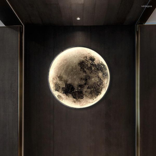 Lâmpada de parede Modern Moon SCENCE LED LEDA INTERIOR Quarto Livro salão Decoração do teto Decoração Lightters Lights