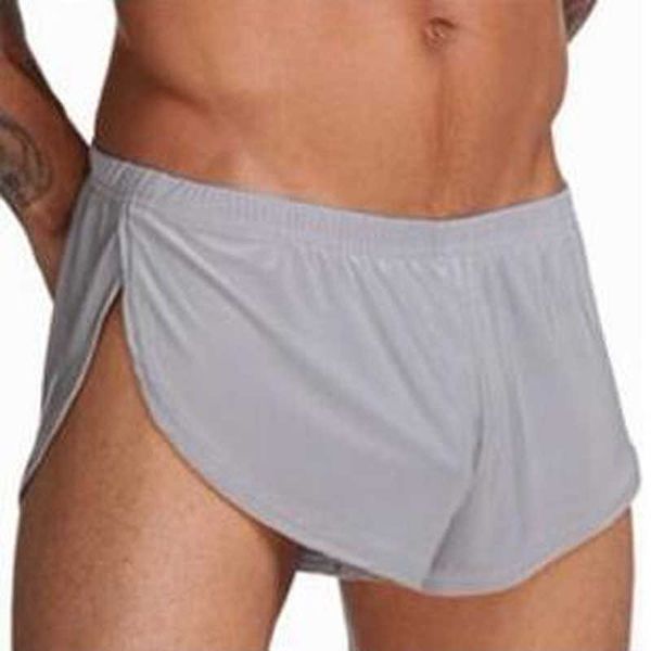 Costumi da bagno da uomo Estate Uomo Lati Pantaloncini divisi Pantaloncini lisci Pantaloni da jogging ad asciugatura rapida Palestra Fitness Pantaloni solidi Pantaloni sportivi da uomo sexy da corsa J220913