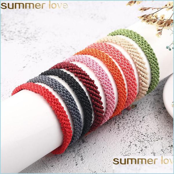 Link Cadeia Colorf Bohemian Bracelets de corda trançada à mão