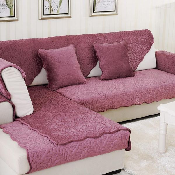 Stuhlhussen 1 Stück Europa-Stil Sofa Fleece Stoff Umweltfreundlich Anti-Milbe Handtuch Schonbezug Couchbezug für Wohnzimmer Home Decor