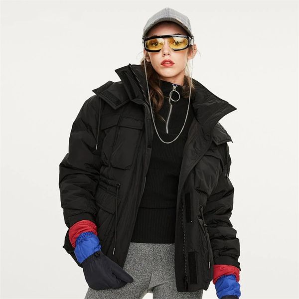 Winter Women Down Jacket Designer ao ar livre Parkas Green Color com casacos de moda capuz