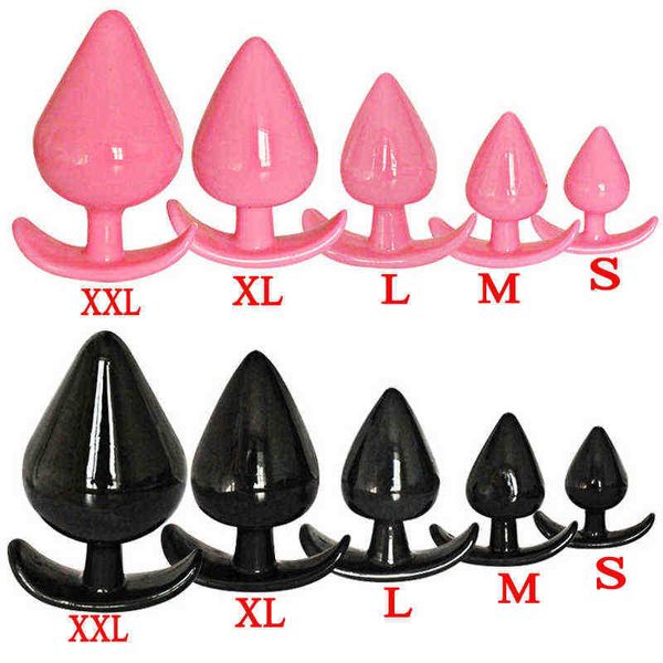 Nxy Sex Anal Toys Гладкие уютные шарики g Spot StiMulator Big Plug Toys для мужчин Женщина Dilator Butt Big Soft Buttplug 1119