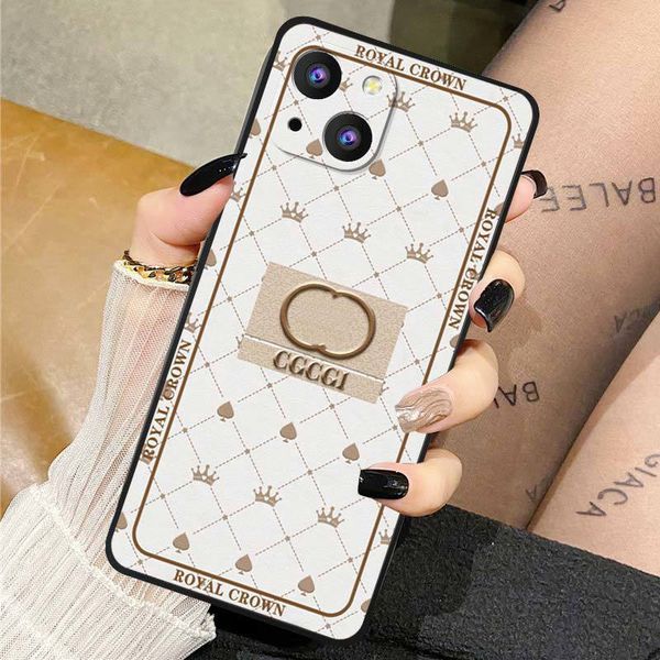 İPhone 14 Pro Max Case Luxury Royal Baskı Tasarımcısı Phonecase Silikon Silikon Buzlu Ultratin Kapak Kabuğu Yeni Cep Telefon Kılıfları