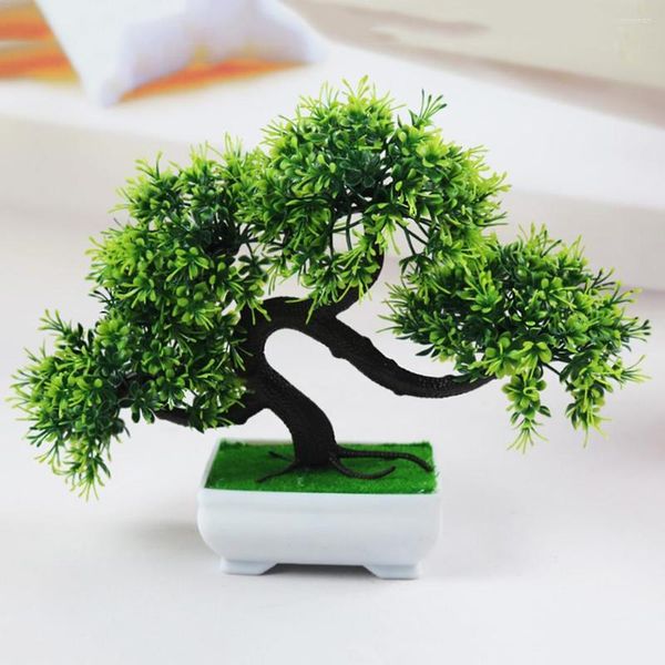 Dekorative Blumen, künstlicher Bonsai-Baum, gefälschte Pflanzendekoration, Topf für Zuhause, Büro, Geschäft, Restaurant, Desktop-Display