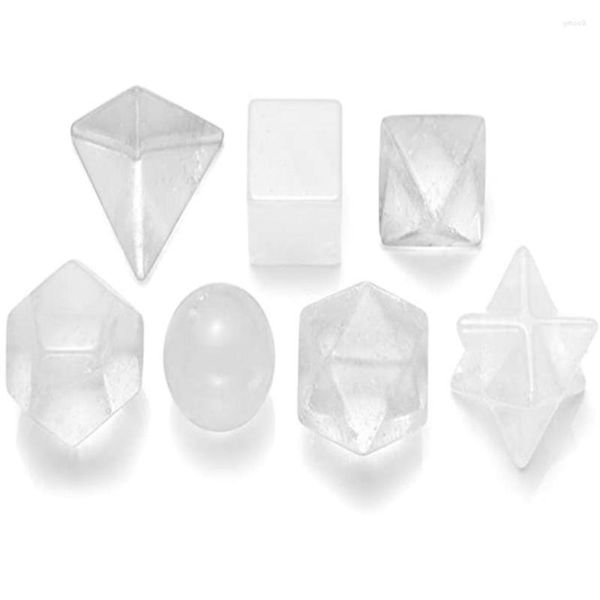 Colares pendentes fysl atacado 7 pcs muitos estilos clear quartzo merkaba símbolo para presente jóias de ágata preto