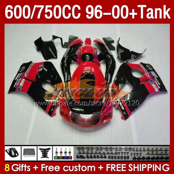 Tanque de carenagens para Suzuki Srad GSXR600 GSXR 600 750 CC 1996 1997 1998 1999 2000 corpo 156no.81 Red Gsxr750 600CC GSX-R750 750CC 96-00 GSXR-600 96 98 99 99 00 Fakeening