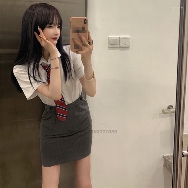 Roupas Conjuntos 2022 Japanese e coreano JK Uniform Girls School Set Skirt Skirt Duas femininas