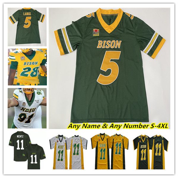 North Dakota State Bison NDSU College Football Jerseys Cam Miller Cole Payton Hunter Luepke Johnson Noah Gindorff Zach Mathis James Kaczor Trey Lance Carson Wentz 4X