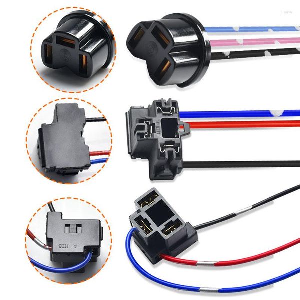 Beleuchtungssystem, 3-polig, H4-1, H4-2, H4-3, Auto-Halogen-/LED-Lampenfassung, hochwertiger Netzadapter, Steckverbinder, Kabelbaum, Ersatz für Autokabel