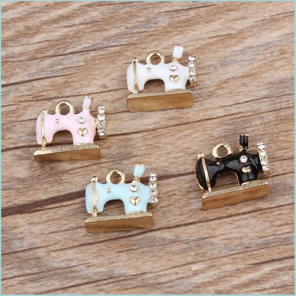 Charms 50pcs/joias de moda costurando hines com pendente de óleo de strassp pingente para acessórios de bracelete diy 604 z2 entrega 2021 dhtpw