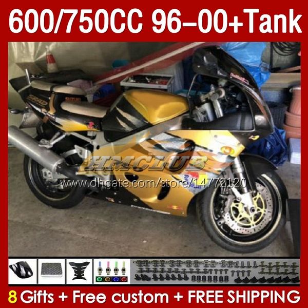 Tank Sustings for Suzuki Srad GSXR600 GSXR 750 600 CC 1996-2000 156NO.144 GSXR-600 GSXR750 750CC 1996 1997 1998 1999 2000 GSX-R750 600CC 96 97 98 99 00 Fairling Golden Flames