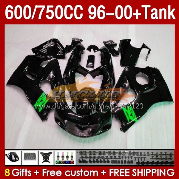 Verkleidungstank für Suzuki SRAD GSXR600 GSXR 600 750 CC 1996 1997 1998 1999 2000 Karosserie 156No.92 GSXR750 600CC GSX-R750 750CC 96-00 GSXR-600 96 97 98 99 00 Verkleidung schwarz grün