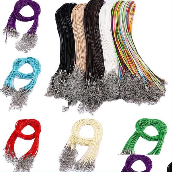 Cord Draht Leder Pu Seil Kette für Halskette Mti Farbe Anhänger String Pullover Cord Weave Drop Lieferung 2021 Schmuck Erkenntnisse Compone Dhdfk