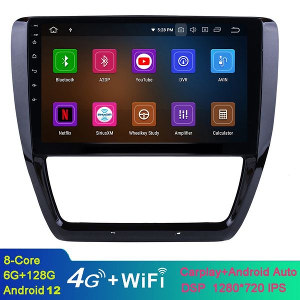 Lettore multimediale stereo per auto Android da 10,1 pollici per VW Volkswagen SAGITAR 2012-2015 con Bluetooth WIFI