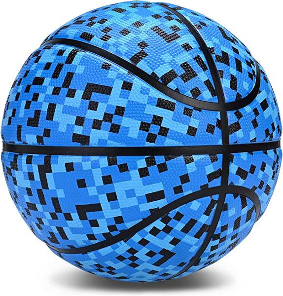 Offizieller Gummi-Basketball, 27,5 Zoll, Outdoor-/Indoor-Herren-Basketballball, Größe 5, für Kinder, Jugendliche, Teenager, Jungen und Mädchen, Geschenkideen ohne Pumpe