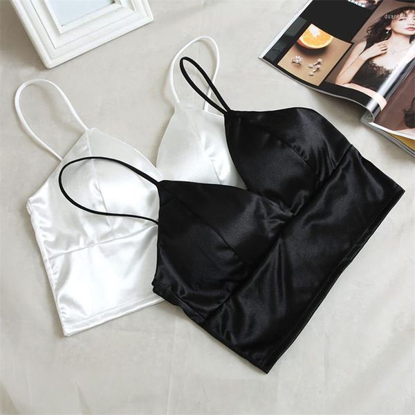 Canotte da donna Estate Sexy Bralette Profondo scollo a V Corto senza maniche Donna Nero Tack Top Cinturino in pizzo Crochet Bianco Crop Bralet Canotta