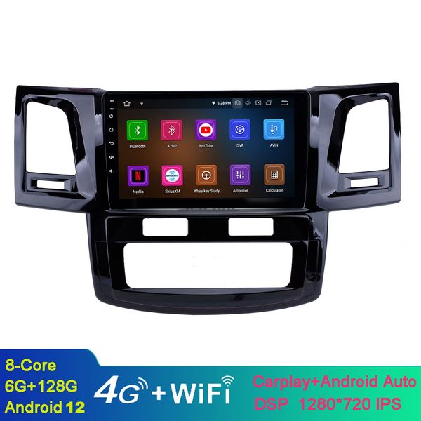 Android Car Video Estéreo Rádio 9 polegadas HD Navegação GPS TOKSEL para 2008-2014 Toyota Fortuner Hilux com Bluetooth USB WiFi