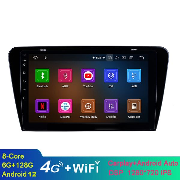 10,1 polegadas HD Touchscreen Android Car Head Unit para 2015-2017 Skoda Octavia UV com Bluetooth USB WIFI SUPORTE SWC 1080P